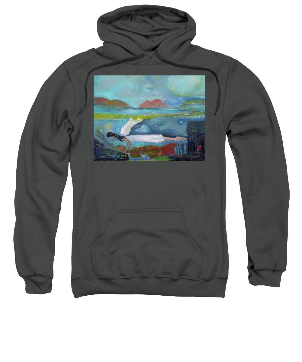 Symbolic Sweatshirt featuring the painting Astral Plane by Susan Esbensen