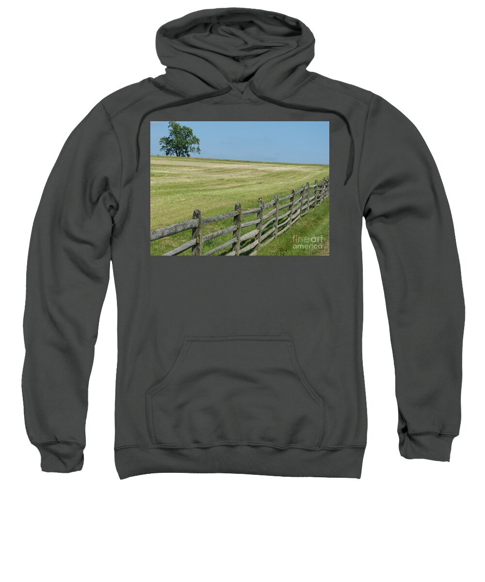 Fence Sweatshirt featuring the photograph At Gettysburg by Donald C Morgan