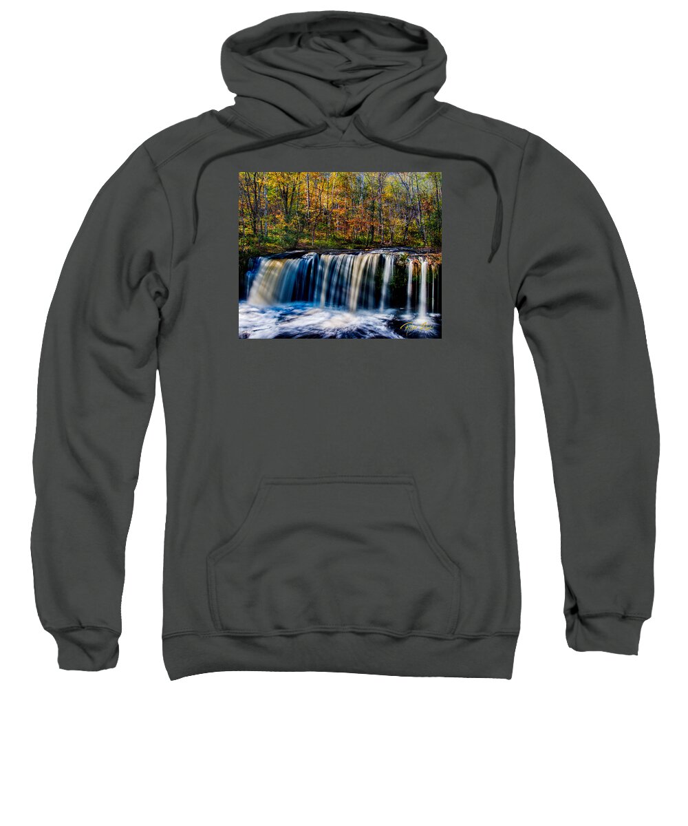 Flowing Sweatshirt featuring the photograph Autumn Afternoon at Wolf Creek by Rikk Flohr