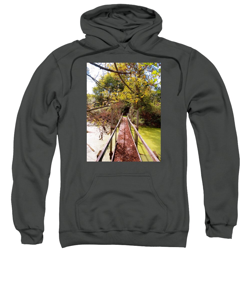 Autumn Sweatshirt featuring the photograph Autumn Bridge by Azthet Photography