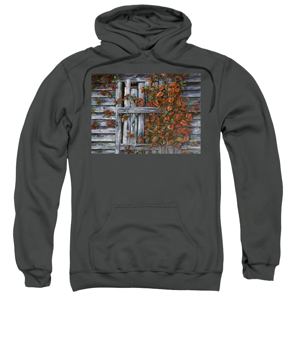 Landscape Sweatshirt featuring the painting Autumn Leaves by Wayne Enslow