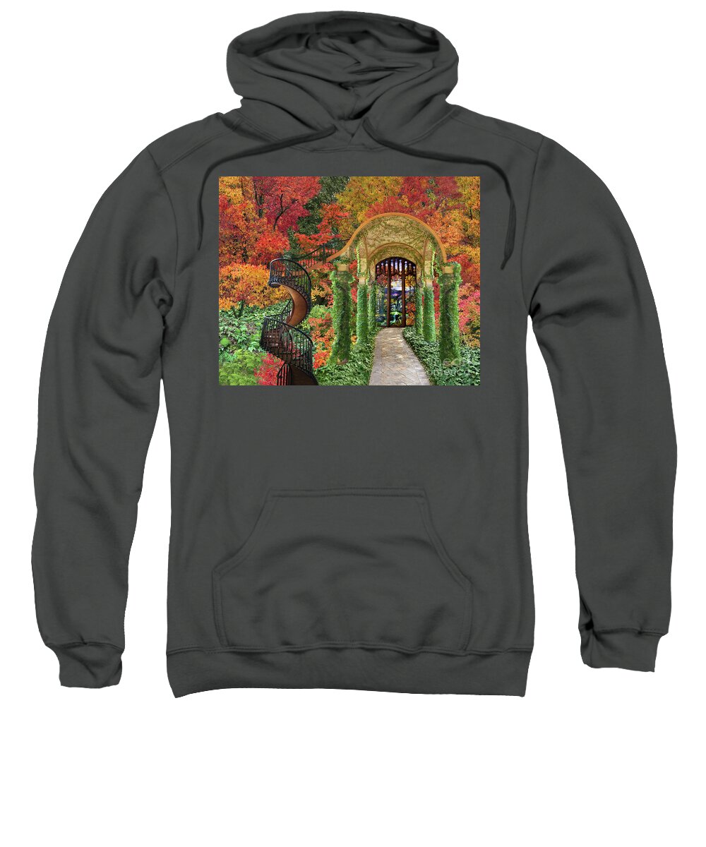 Autumn Sweatshirt featuring the digital art Autumn Passage by Lucy Arnold