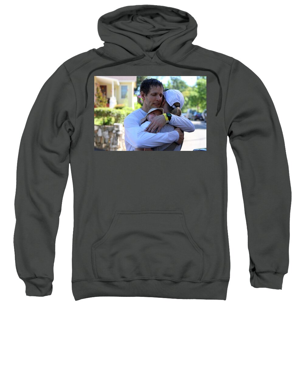 Run Sweatshirt featuring the photograph Awesome Embrace by Randy Wehner