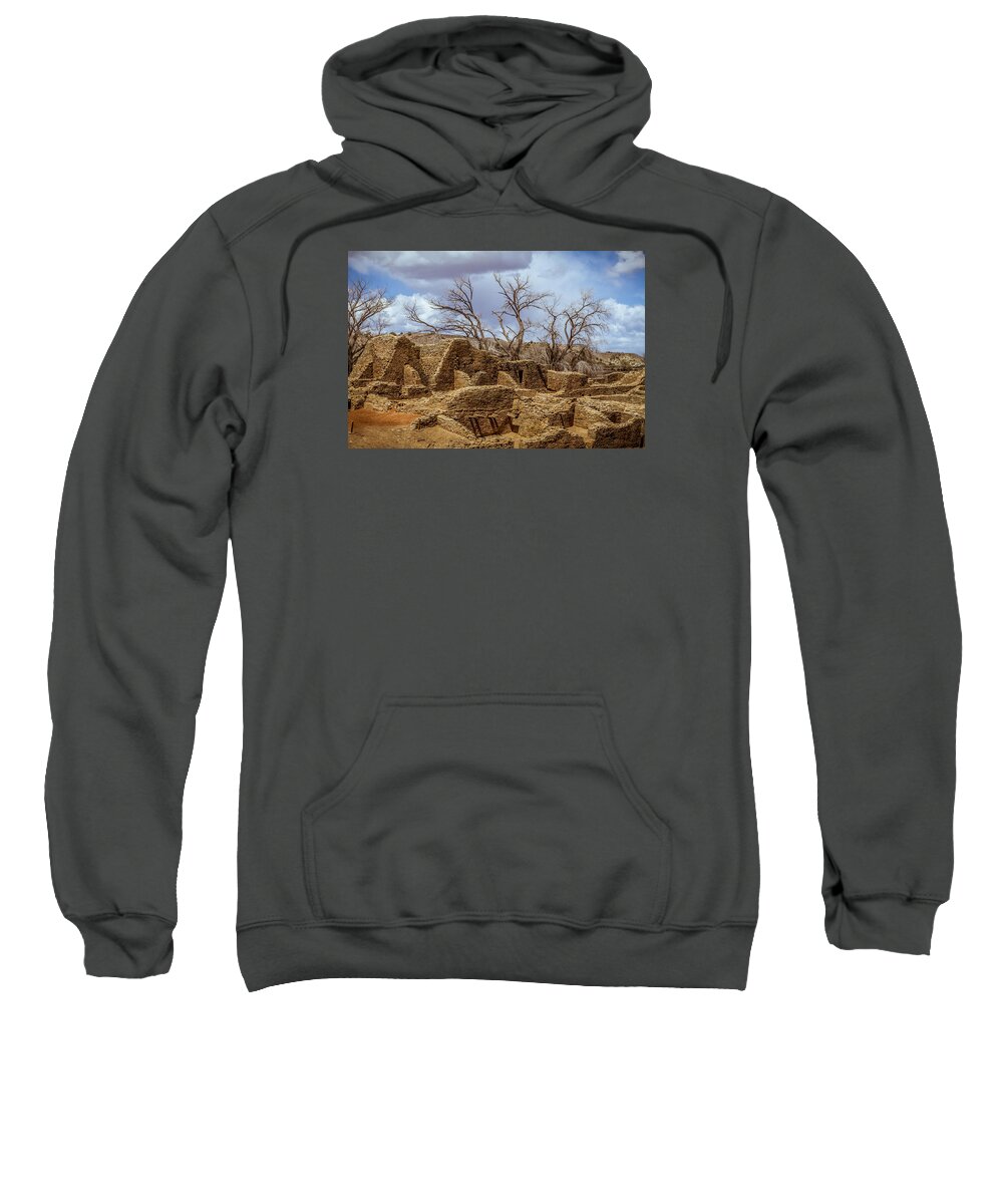 Aztec Sweatshirt featuring the photograph Aztec Ruins, New Mexico by Ron Pate