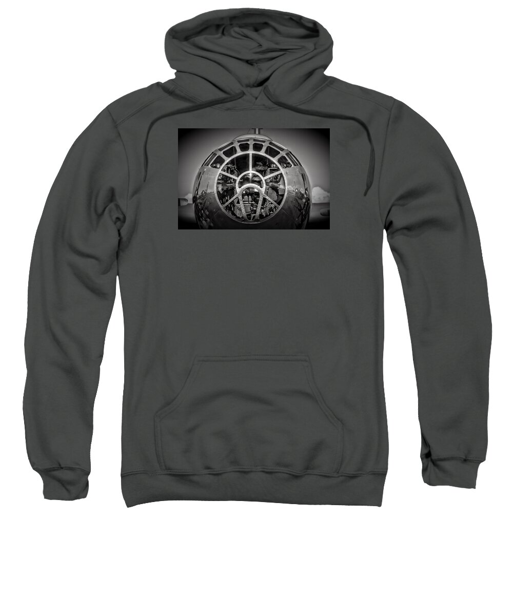 Black And White Sweatshirt featuring the photograph B-29 by Richard Gehlbach