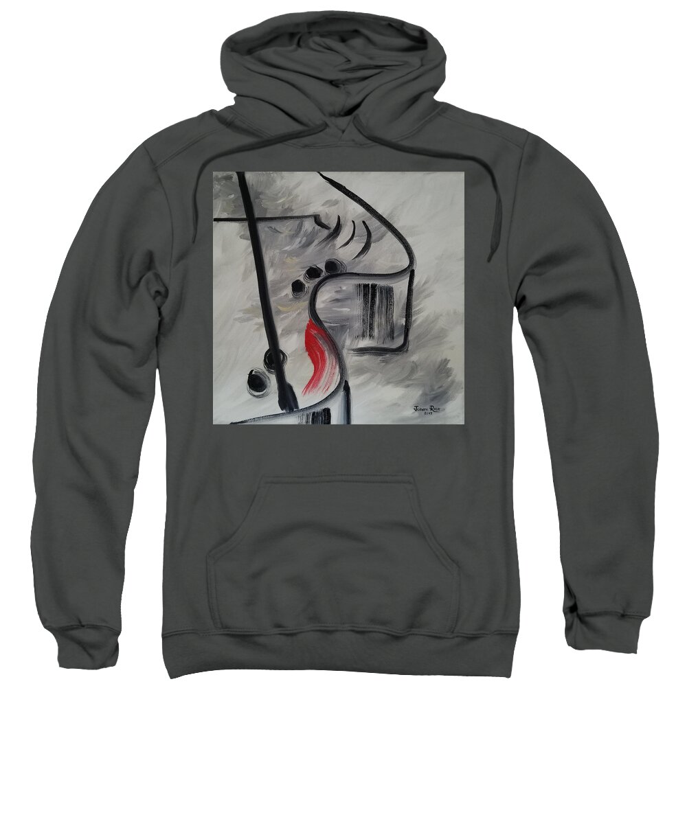 Baby Grand Sweatshirt featuring the painting Baby Grand by Judith Rhue