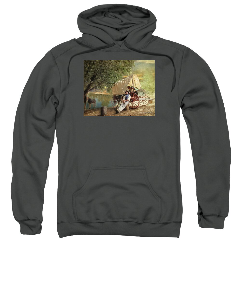 Mules Sweatshirt featuring the photograph Back Country Camp Out by Rhonda Strickland