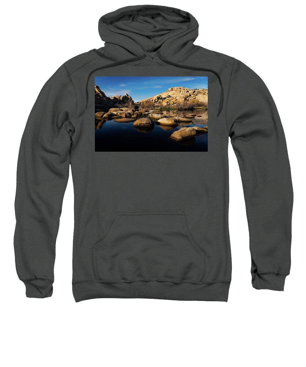 Barker Dam Sweatshirt featuring the photograph Barker Dam Lake by John Hight