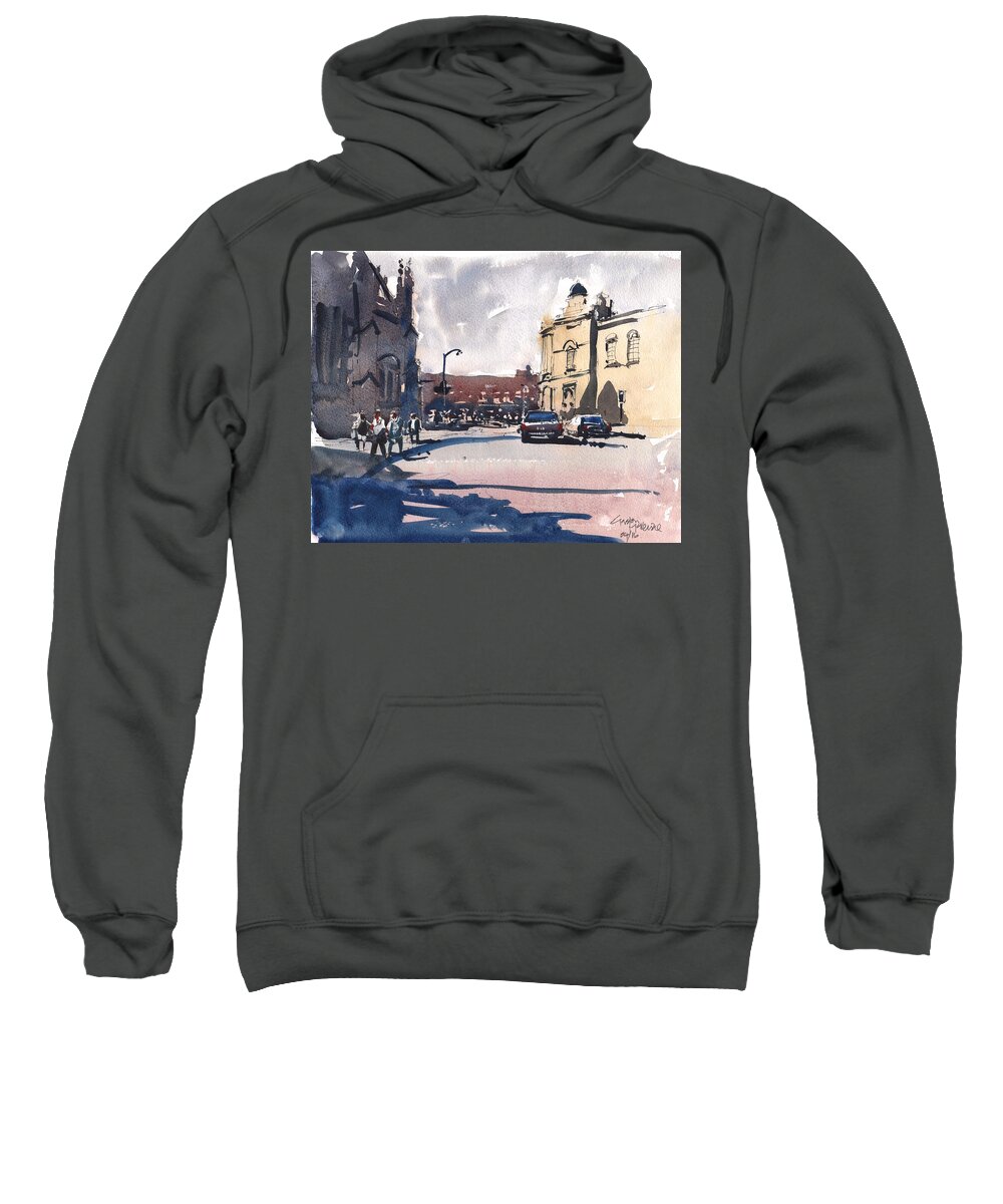Watercolour Sweatshirt featuring the painting Bath Cathedral by Gaston McKenzie