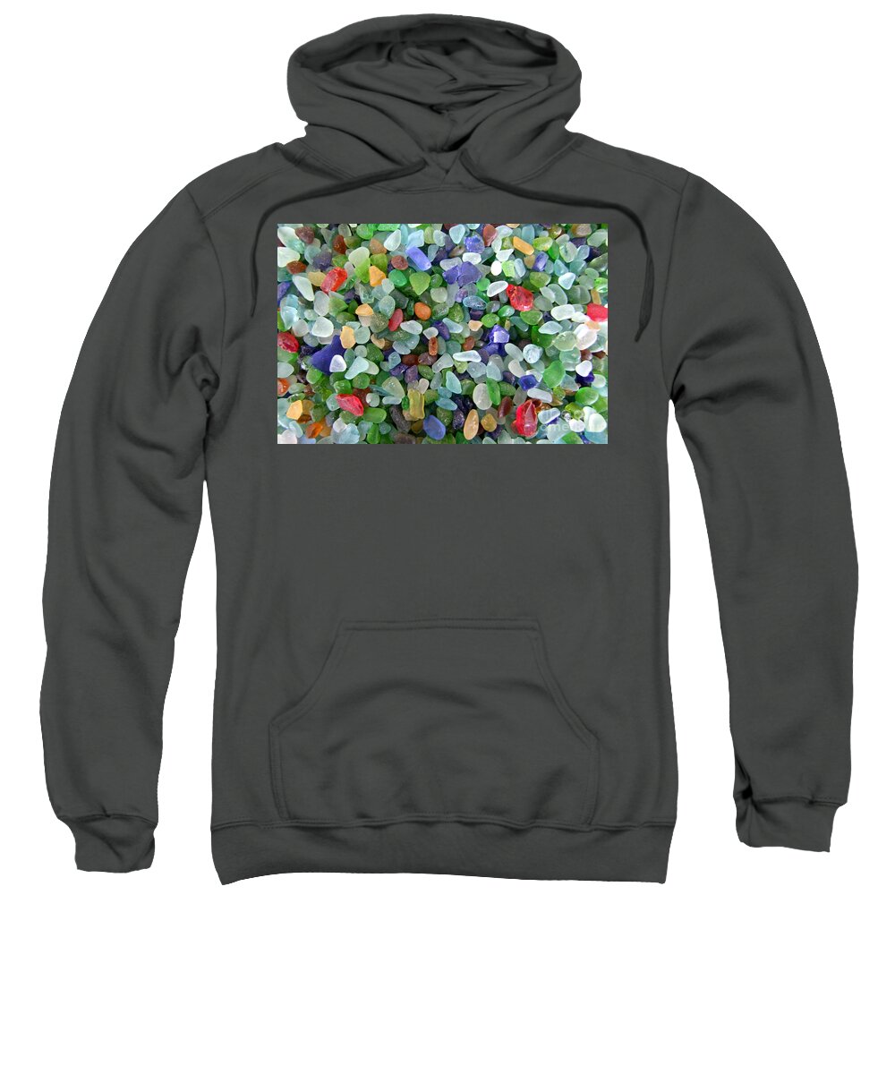 Sea Glass Sweatshirt featuring the photograph Beach Glass Mix by Mary Deal