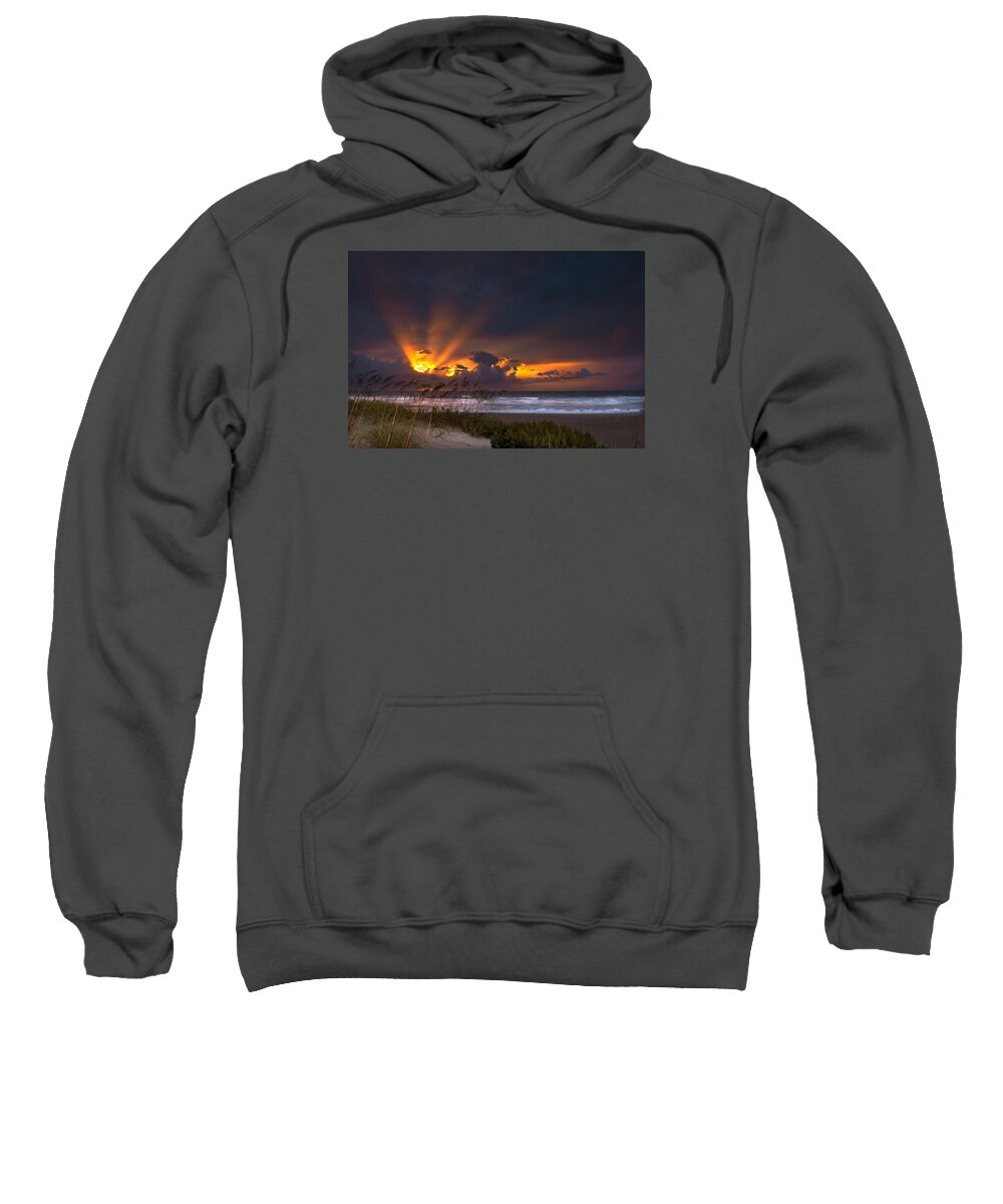 Sunrise Sweatshirt featuring the photograph Beach Sunrise by Ken Barrett