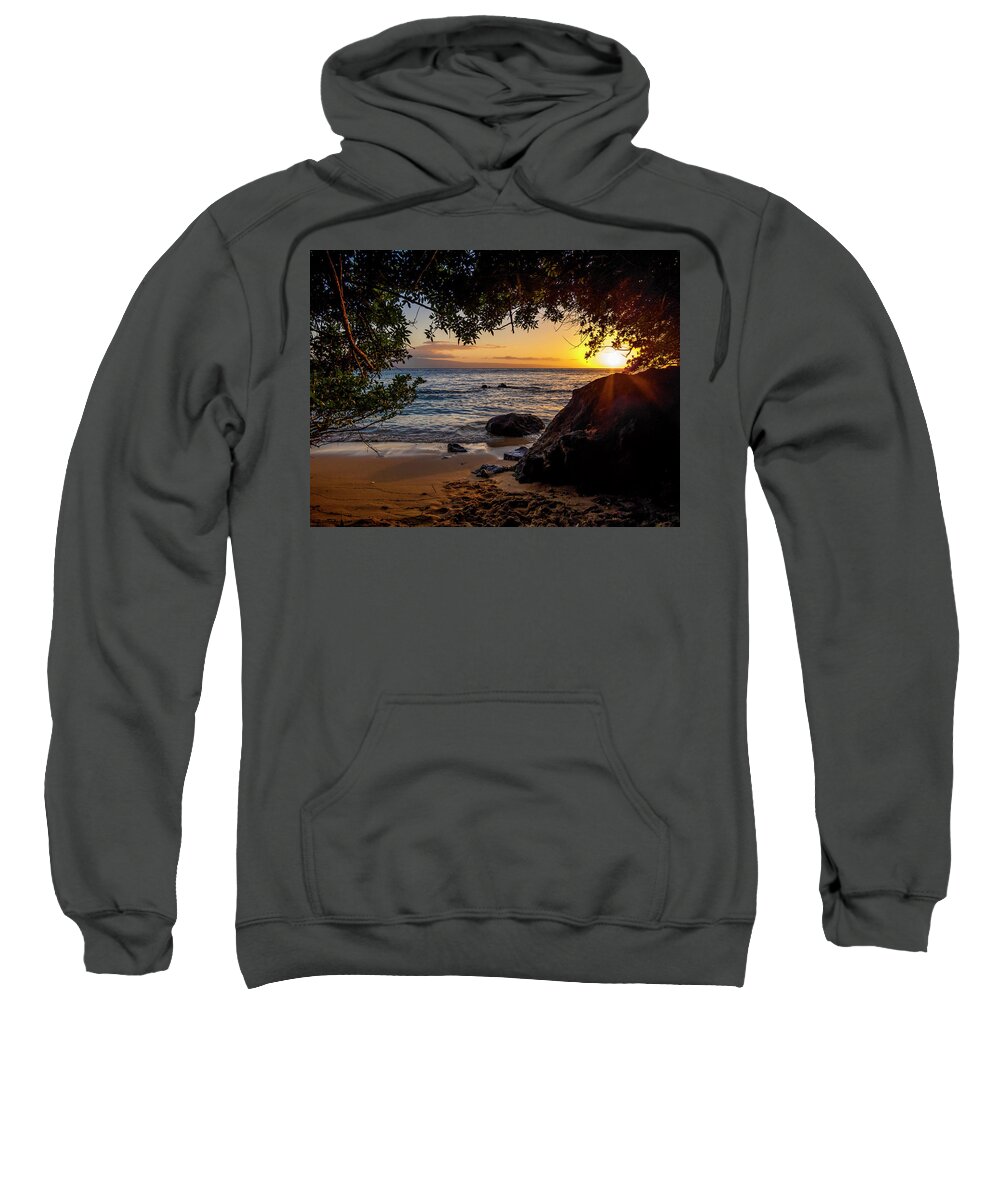 Sunset Sweatshirt featuring the photograph Beach Sunset by Daniel Murphy