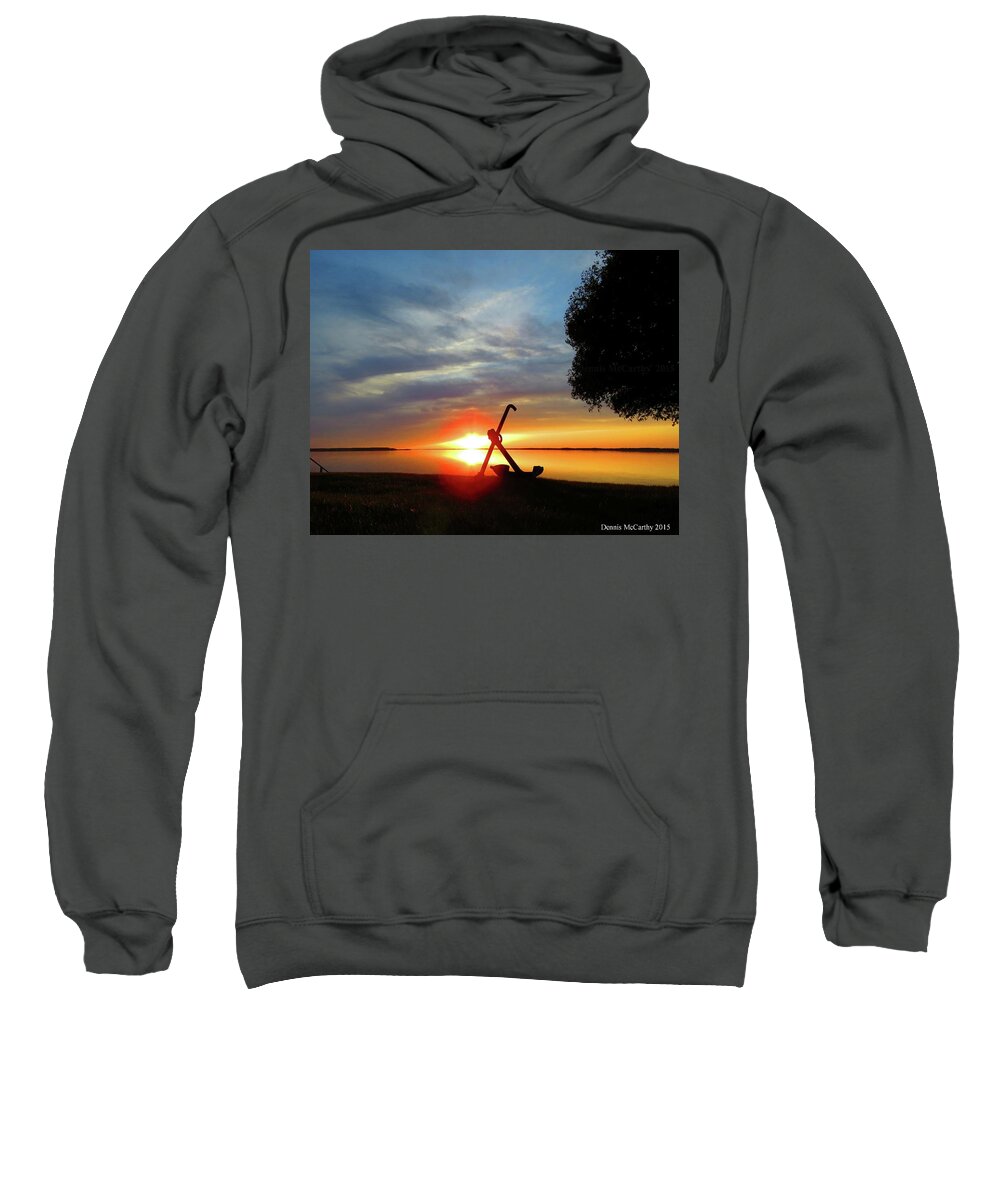 1000 Islands Sweatshirt featuring the photograph Beadles Point Sunset by Dennis McCarthy