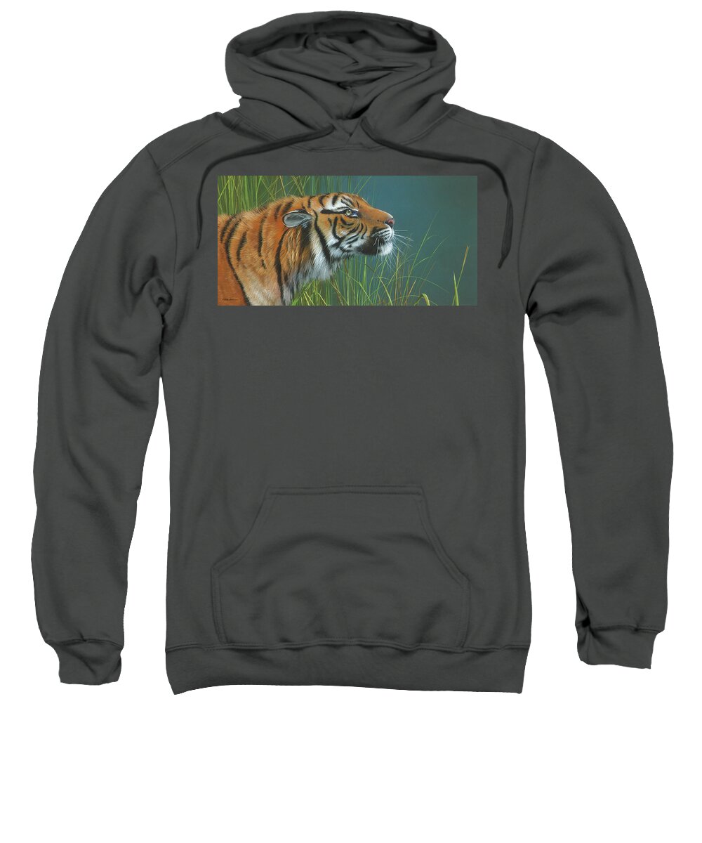 Bengal Sweatshirt featuring the painting Beggars Day by Mike Brown