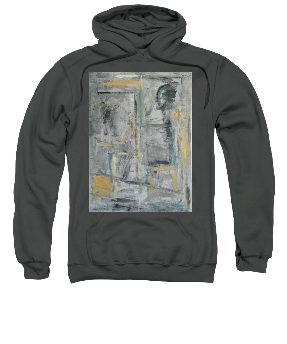 Abstract Sweatshirt featuring the painting Behind the Door by Trish Toro