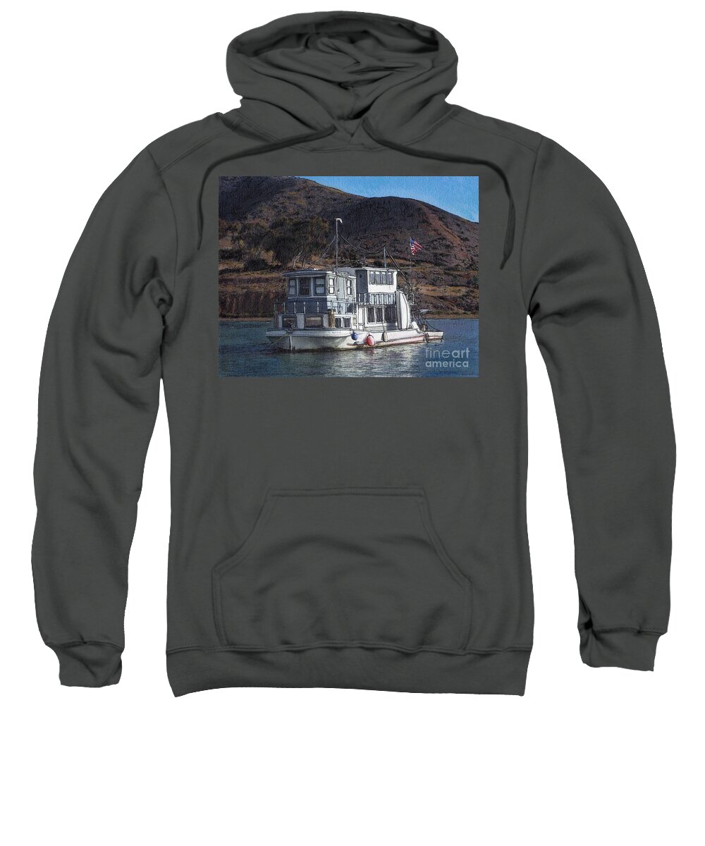 Catalina Sweatshirt featuring the mixed media Bellena by Randy Sprout