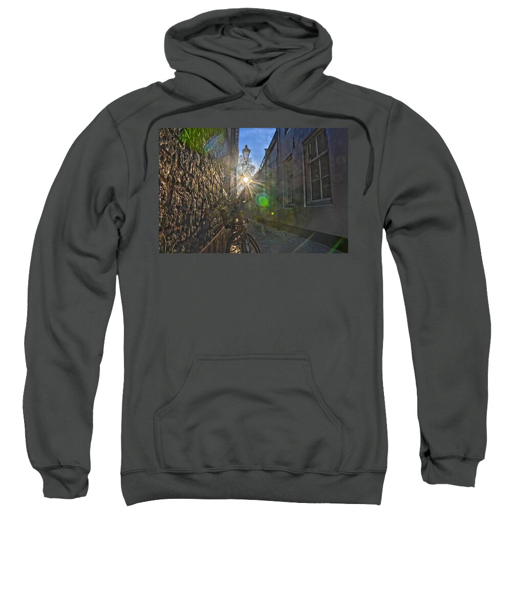 Netherlands Sweatshirt featuring the photograph Bicycle Alley by Frans Blok
