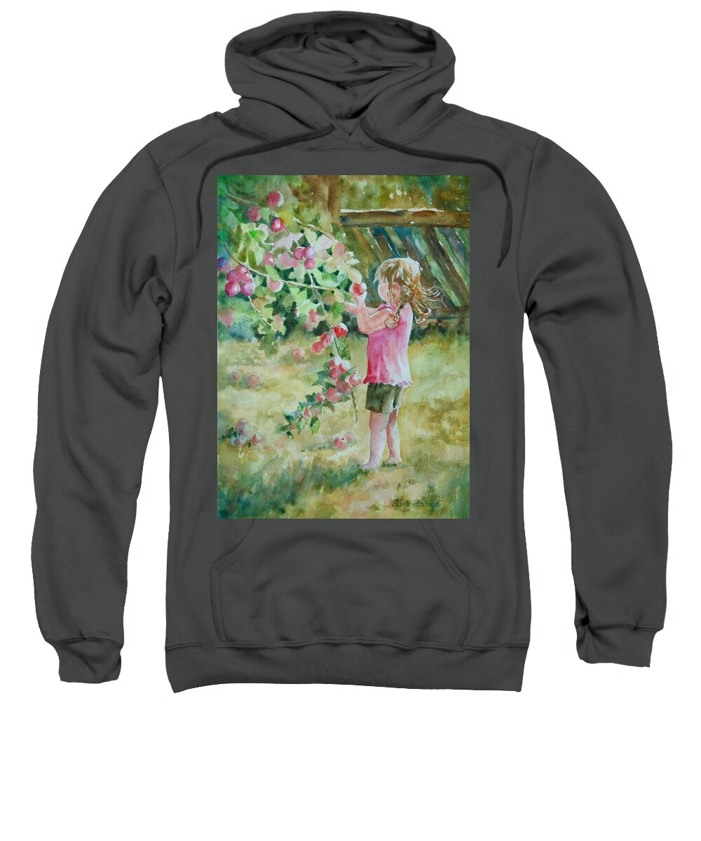 Child Sweatshirt featuring the painting Billie Brave by Barbara Parisien