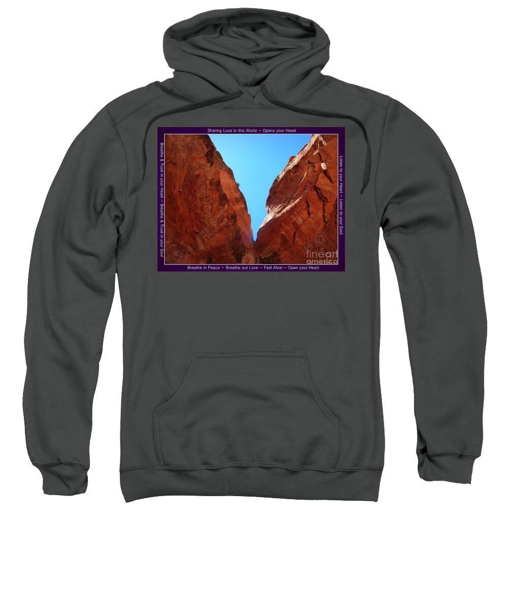 Birthing Cave Sweatshirt featuring the photograph Birthing Cave Sedona by Mars Besso