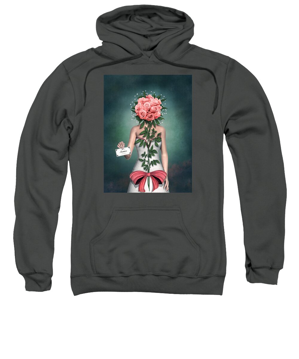 Surreal Sweatshirt featuring the painting Blind Date by Britta Glodde
