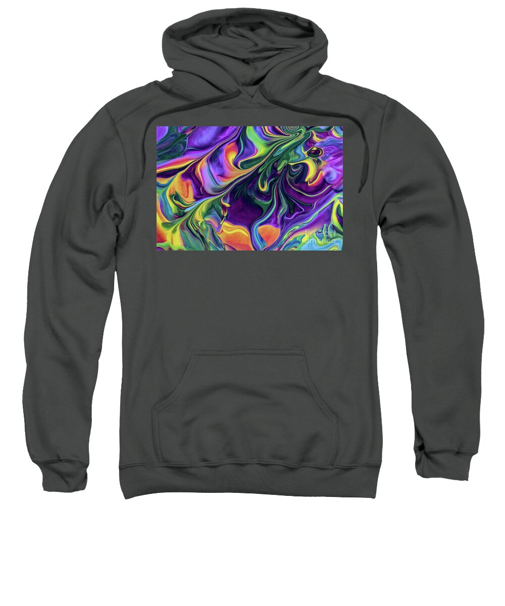 Abstract Sweatshirt featuring the painting Block Rockin' by Patti Schulze