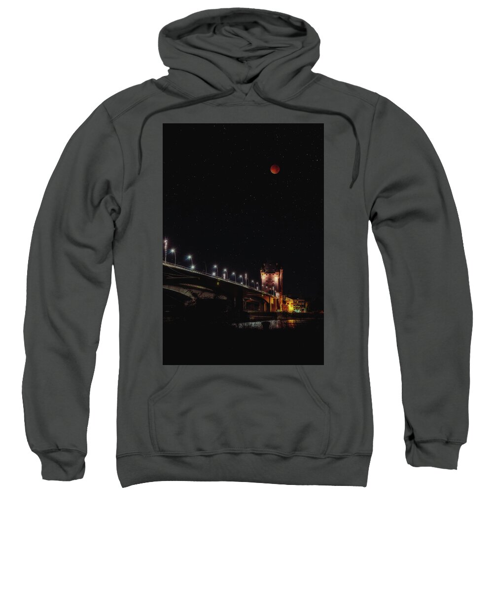 Moon Sweatshirt featuring the photograph Blood Moon by Marc Braner