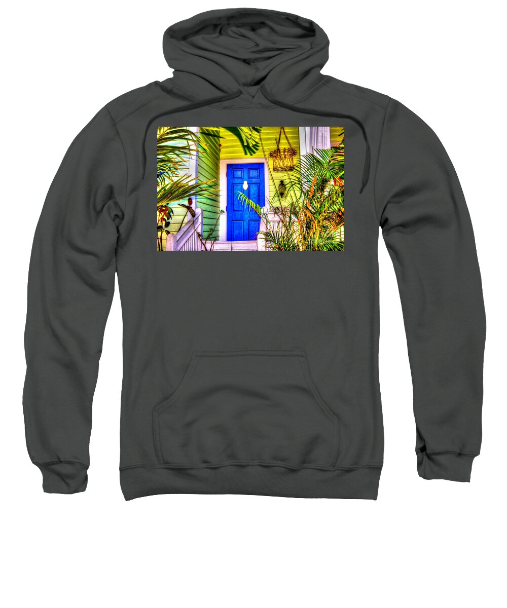 Door Sweatshirt featuring the photograph Blue and Green by Debbi Granruth