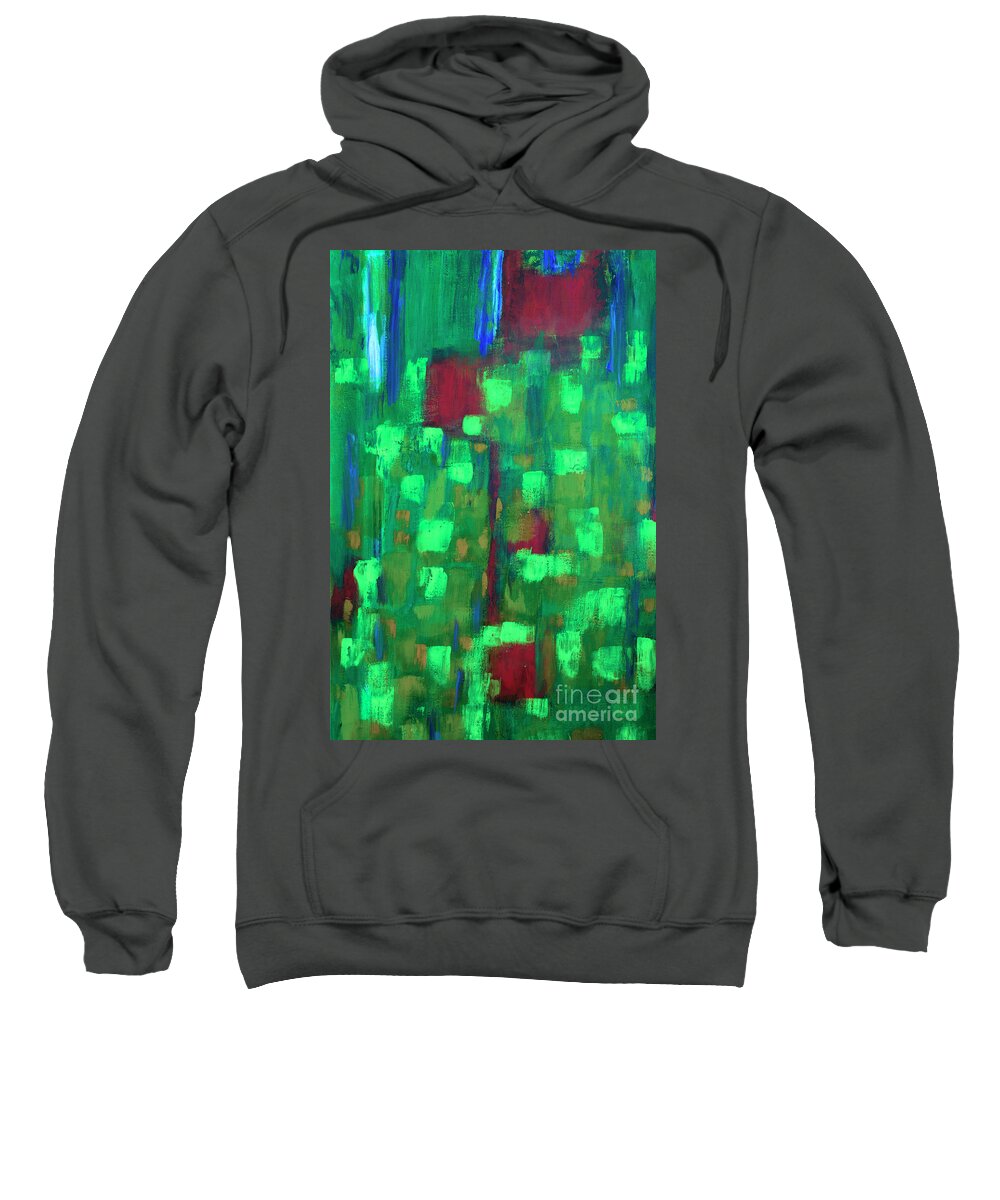 Abstract Sweatshirt featuring the painting Blue Note by Catalina Walker