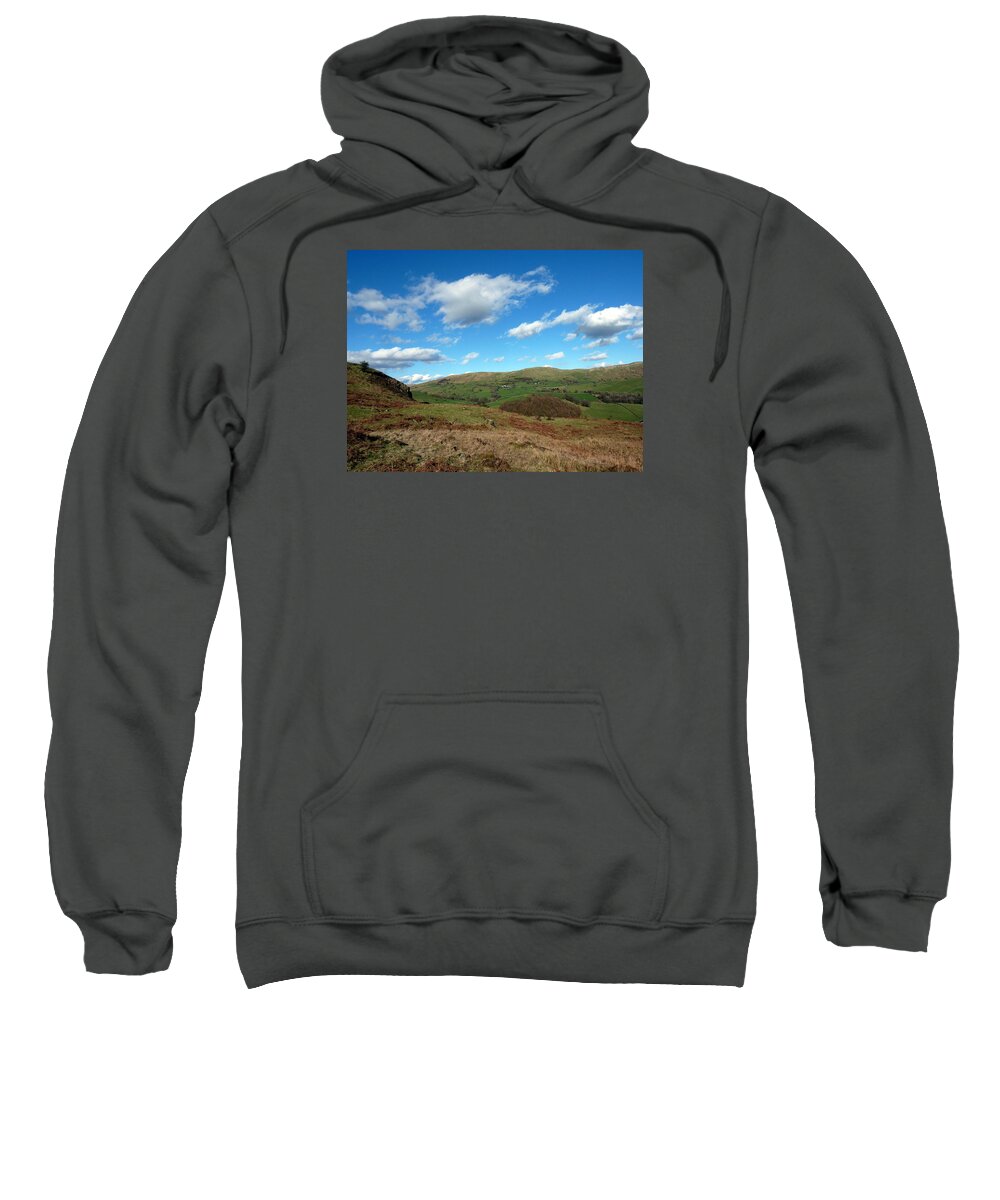 Sky Sweatshirt featuring the photograph Blue sky at mountains by Lukasz Ryszka