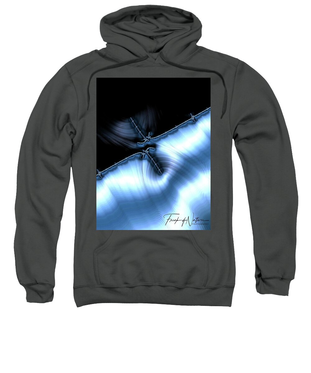 Abstract Sweatshirt featuring the photograph Blue Torque by Keith Lyman