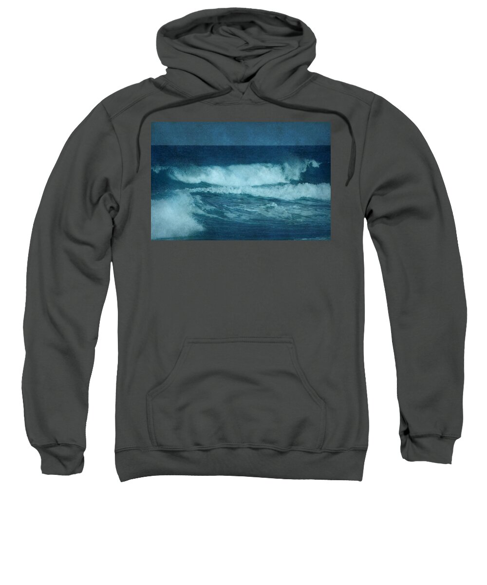 Jersey Shore Sweatshirt featuring the photograph Blue Waves - Jersey Shore by Angie Tirado
