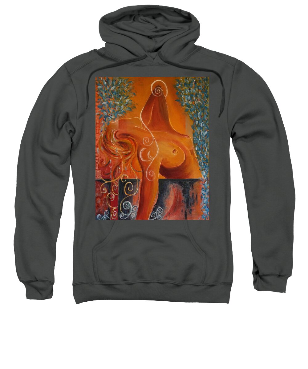 Abstract Sweatshirt featuring the painting Breaking Free by Theresa Marie Johnson