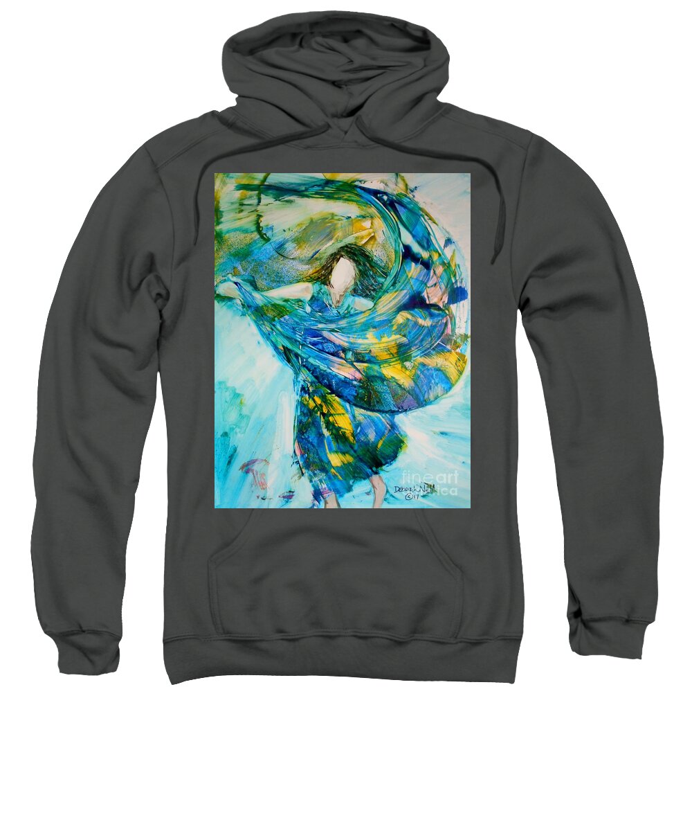 Worship Sweatshirt featuring the painting Bringing Heaven To Earth by Deborah Nell