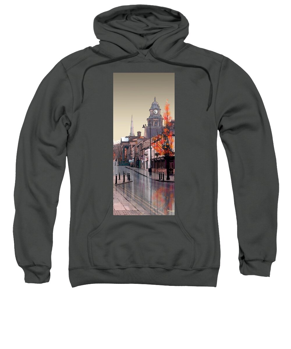 Lancaster Sweatshirt featuring the digital art Brock Street Reflection 2 by Joe Tamassy