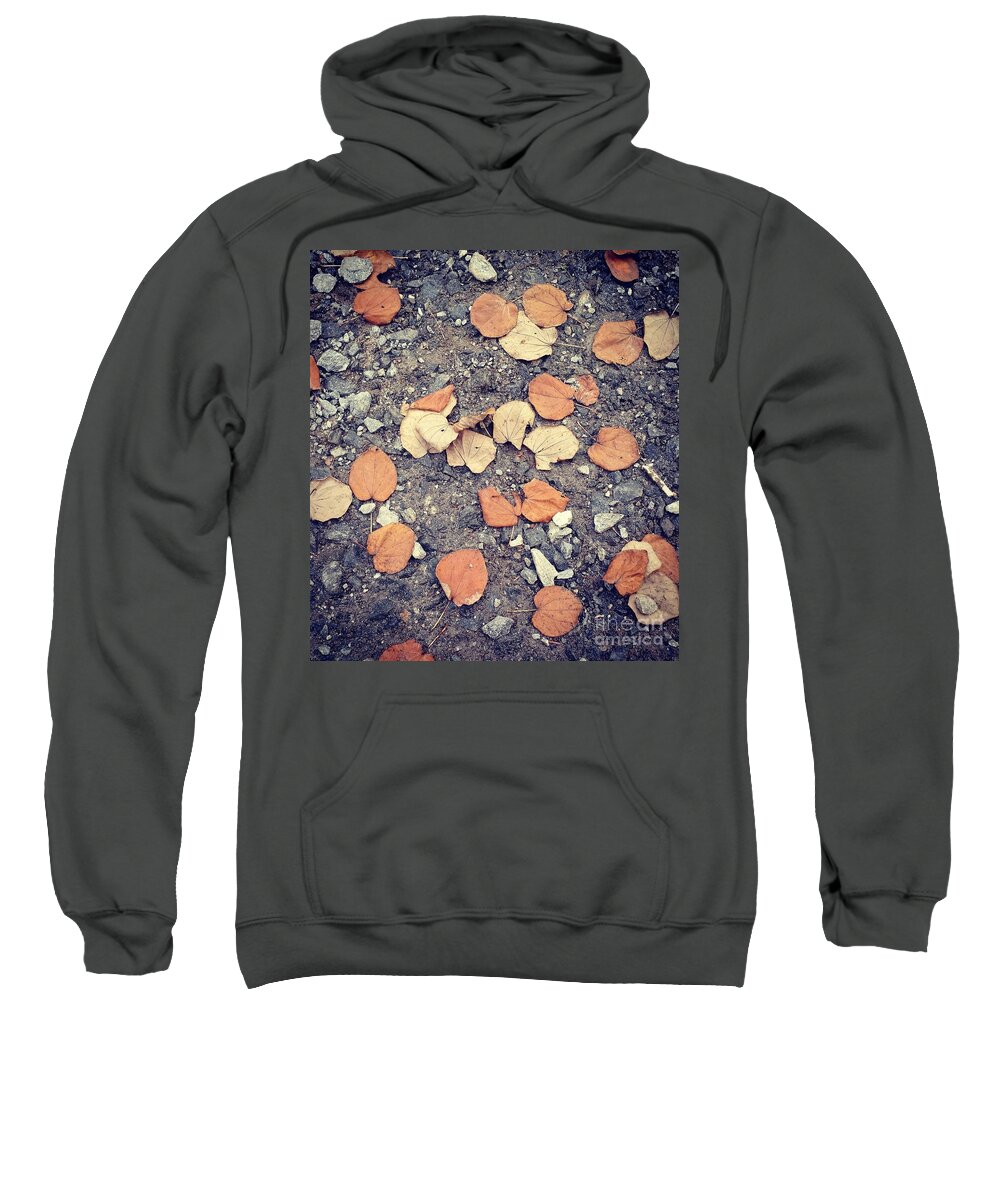 Fall Sweatshirt featuring the photograph Brown Leaves by Anita Adams