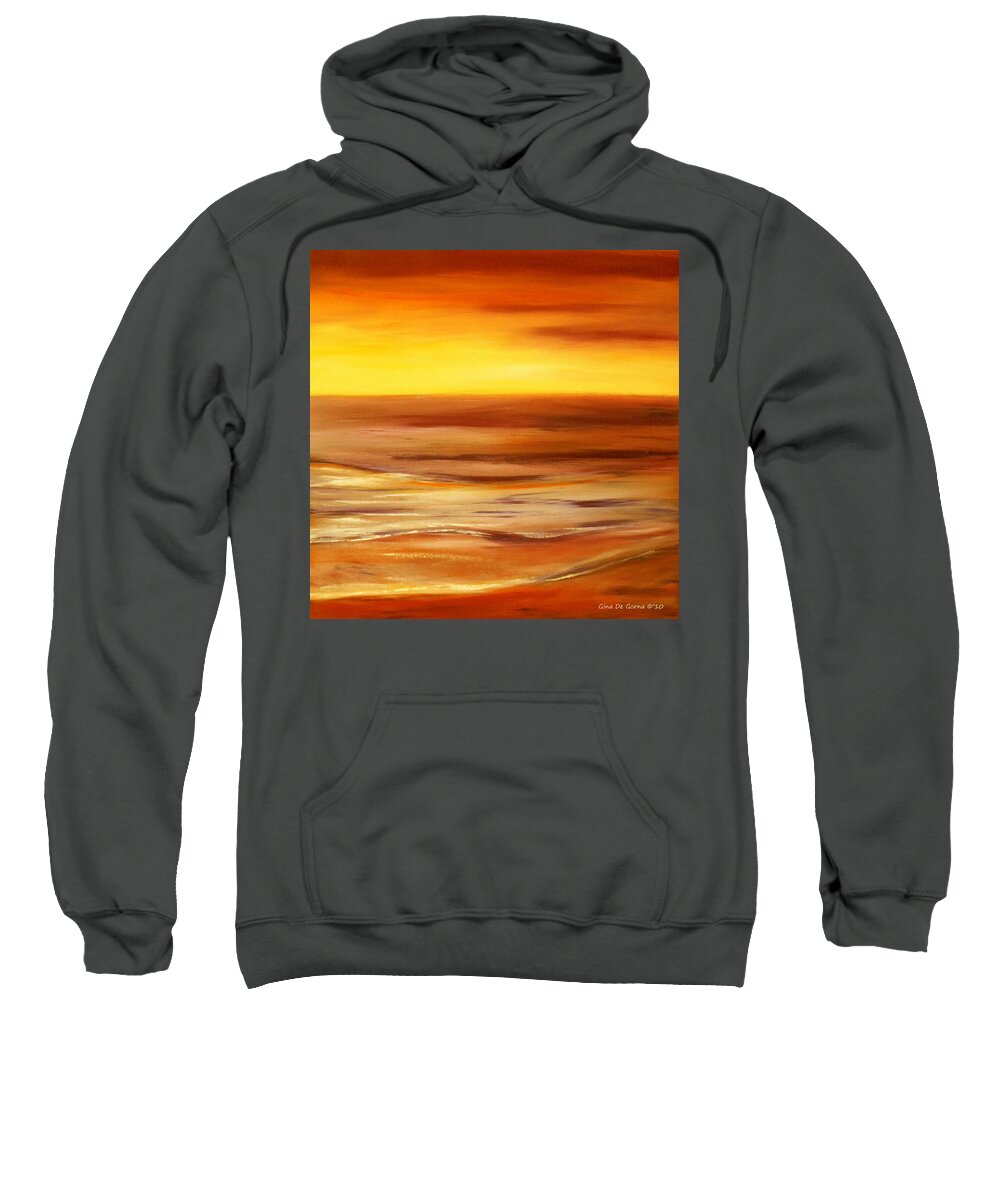 Abstract Sweatshirt featuring the painting Brushed 8 by Gina De Gorna