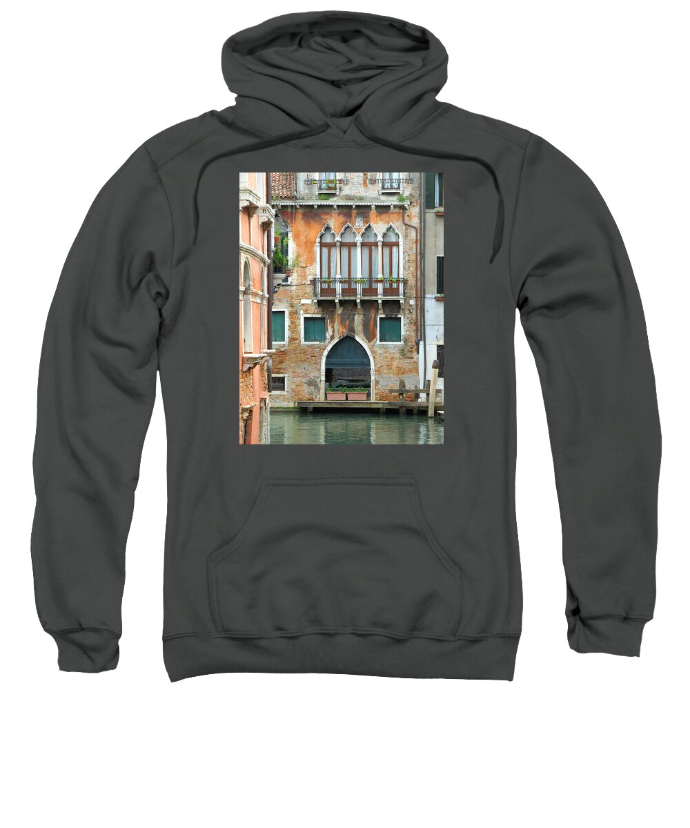 Venice Sweatshirt featuring the painting Buildings of Venice by Lisa Boyd