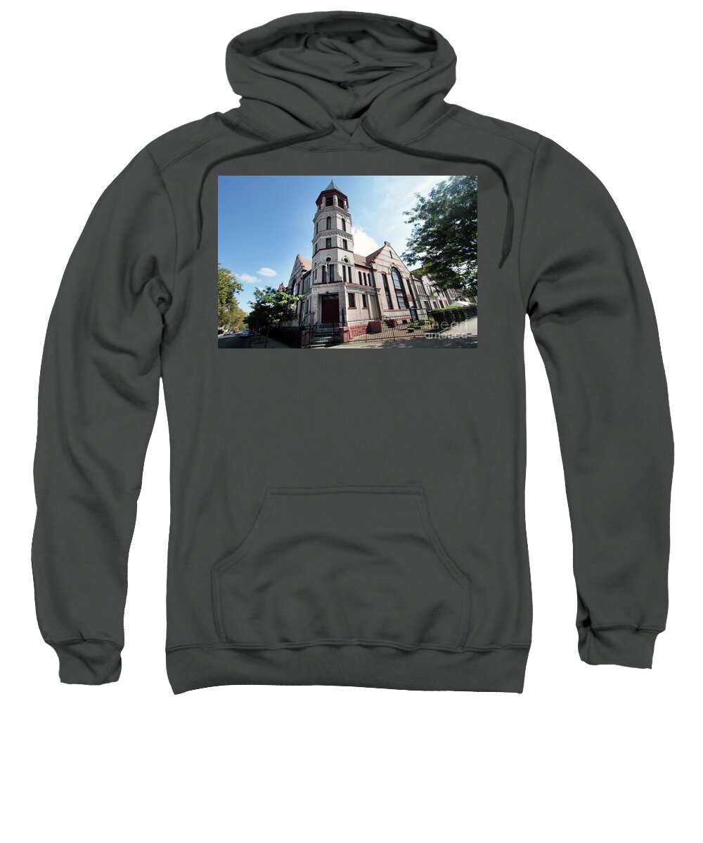 Churches Sweatshirt featuring the photograph Bushwick Avenue Central Methodist Episcopal Church by Steven Spak