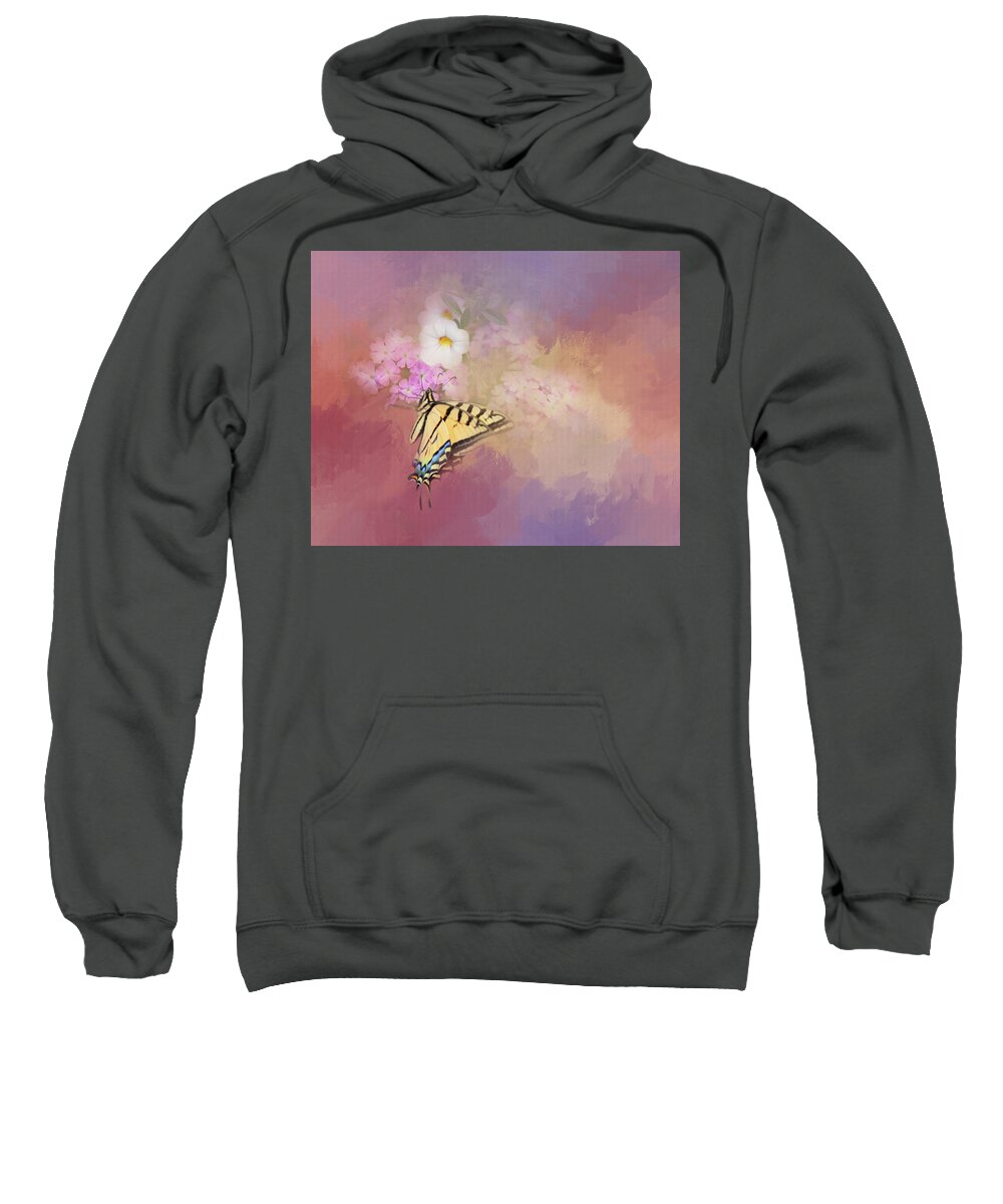  Butterfly Sweatshirt featuring the photograph Butterfly Dreams by Theresa Tahara