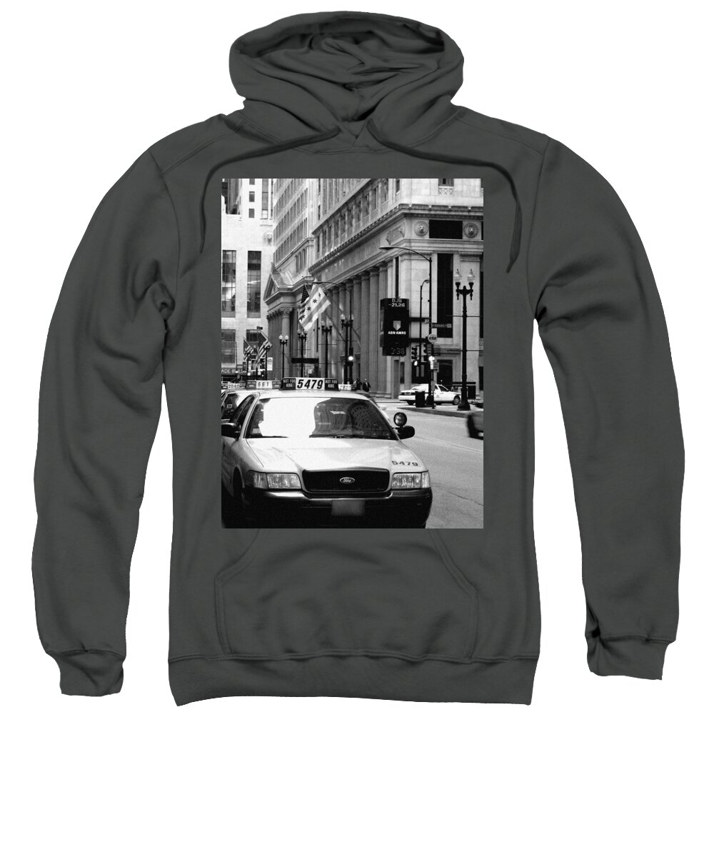 Chicago Sweatshirt featuring the photograph Cabs in the City by Laura Kinker