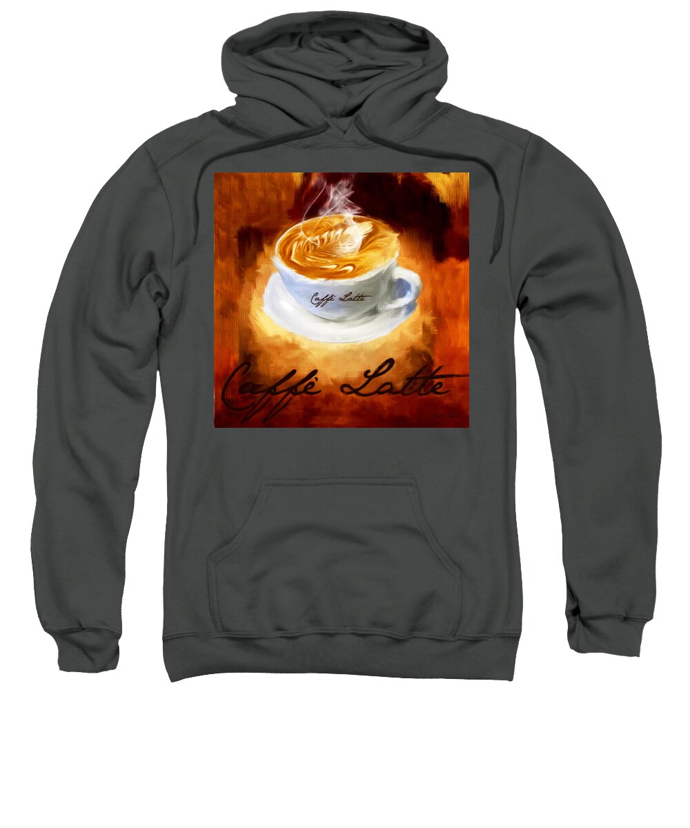 Coffee Sweatshirt featuring the digital art Caffe Latte by Lourry Legarde