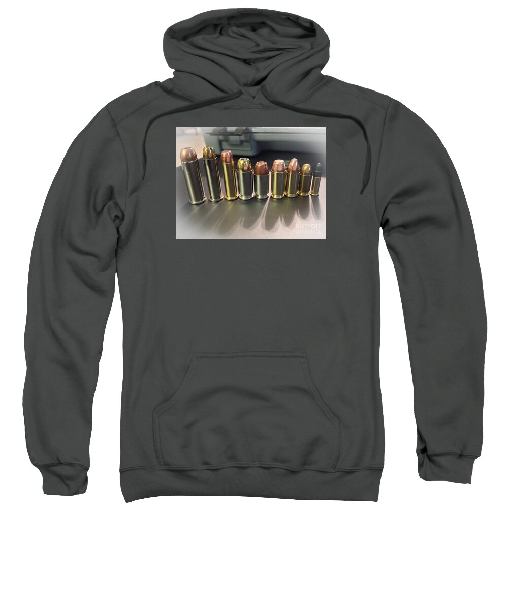Ammo. Guns Sweatshirt featuring the photograph Calibers by Dale Powell