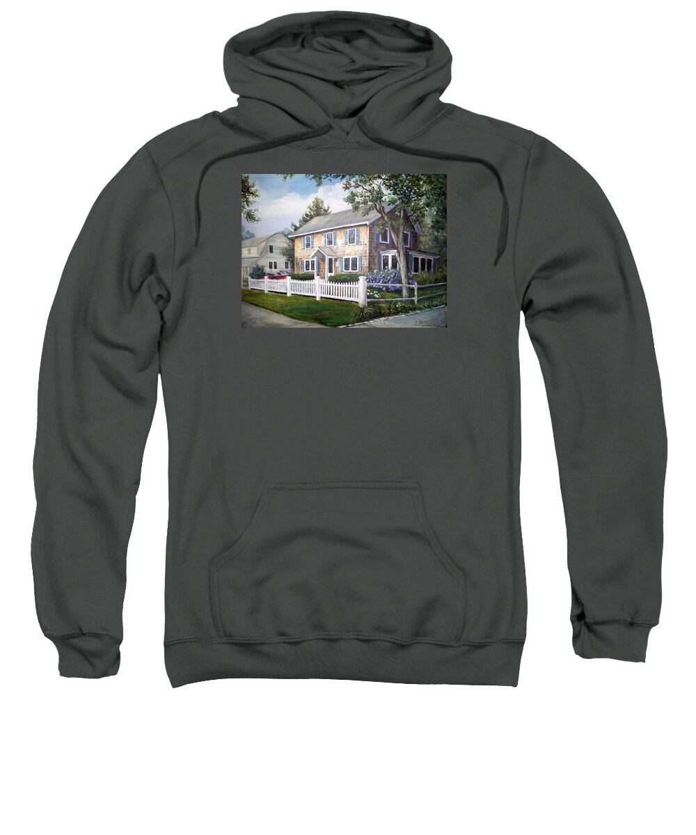 Acrylic Sweatshirt featuring the painting Cape Cod House Painting by Karla Beatty