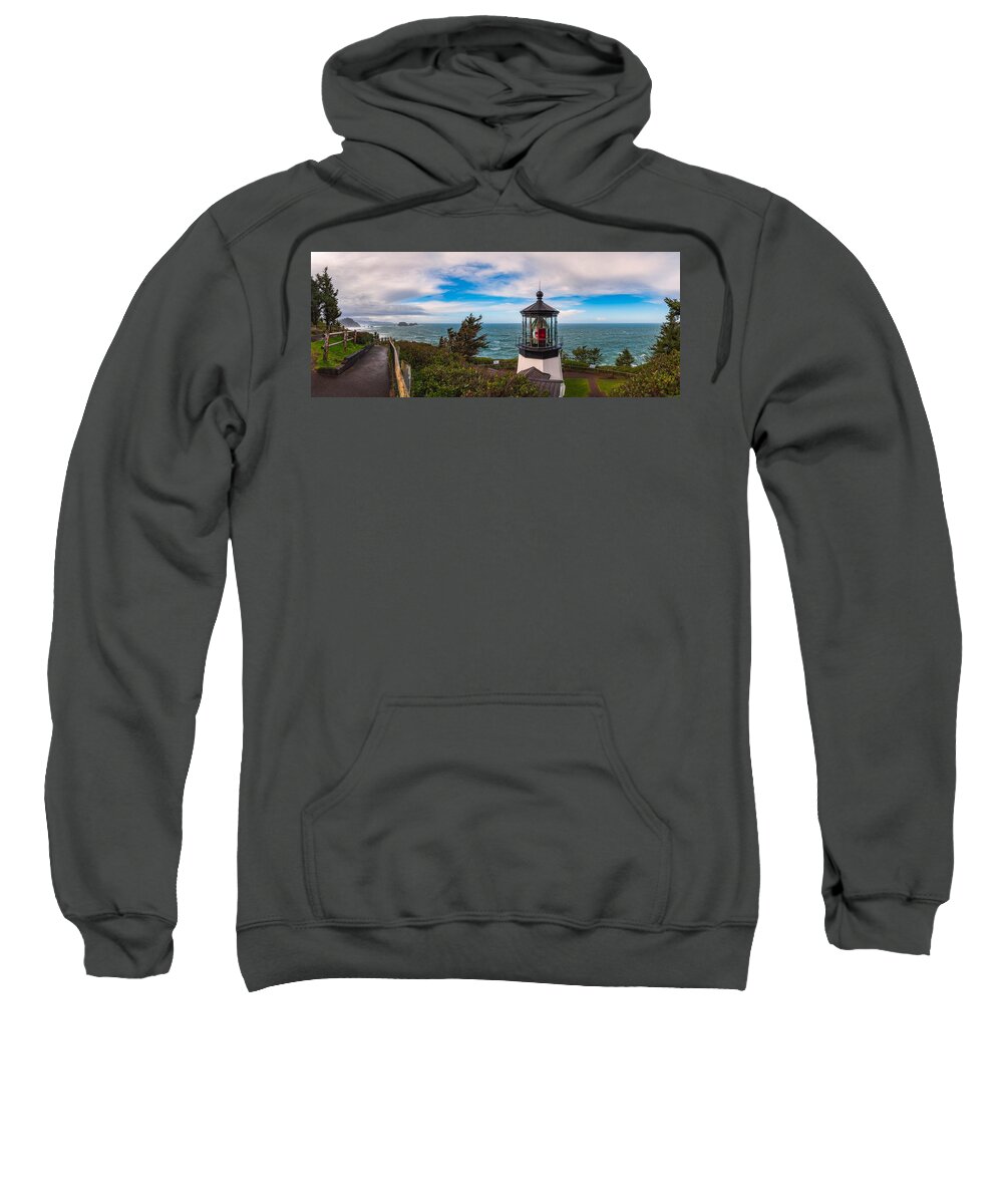 Oregon Sweatshirt featuring the photograph Cape Meares Lighthouse by Darren White