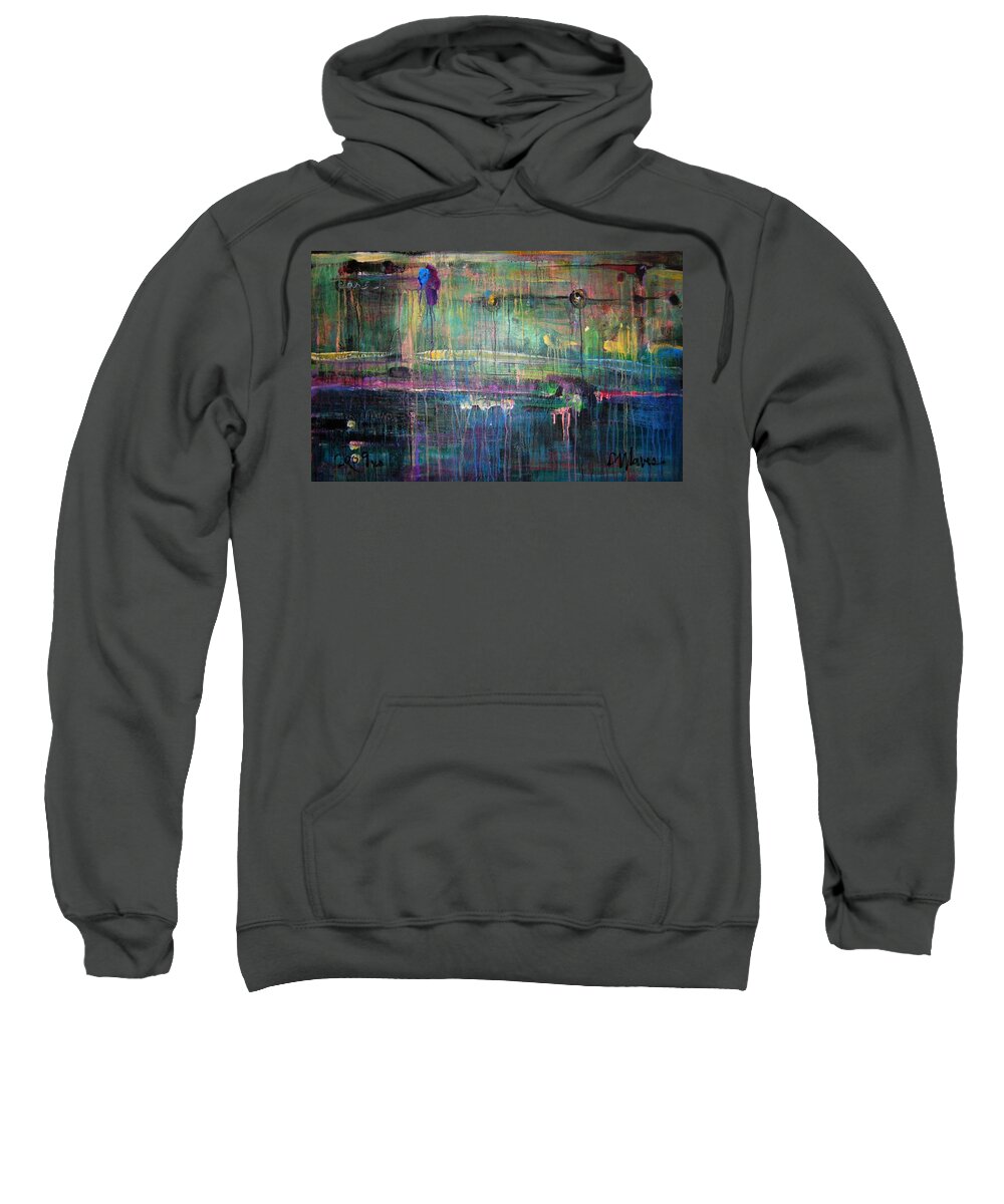 Abstract Sweatshirt featuring the painting Care by Laurie Maves ART