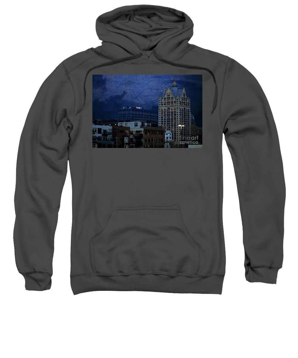 Chase Sweatshirt featuring the digital art Chase by David Blank