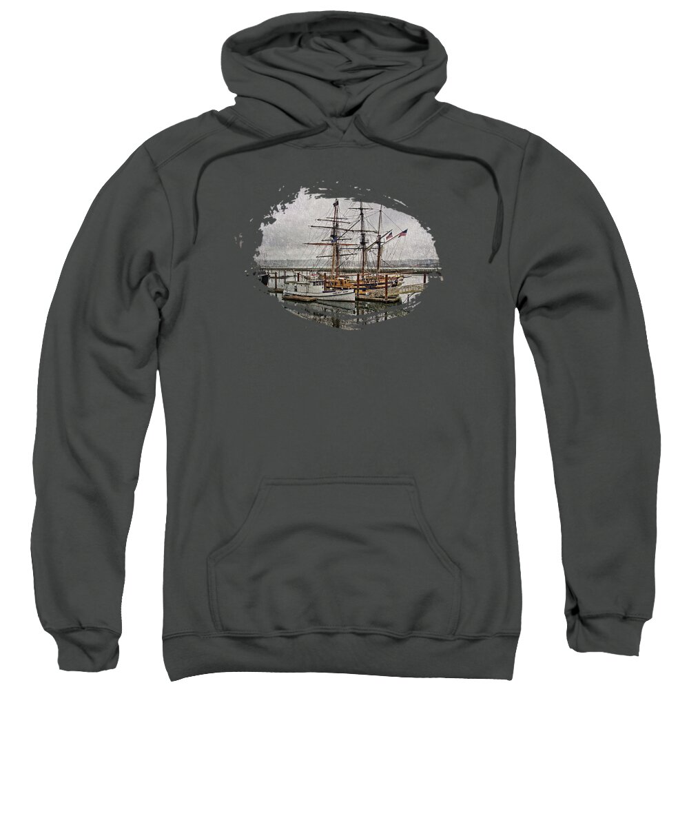 Chelsea Rose Sweatshirt featuring the photograph Chelsea Rose And Tall Ships by Thom Zehrfeld