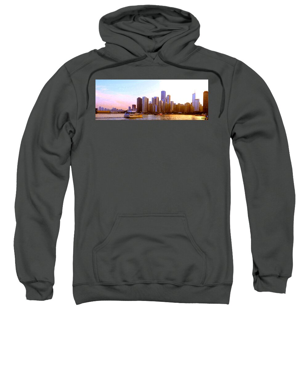 Chicago Sweatshirt featuring the photograph Chicago Waterfront 1 by CHAZ Daugherty