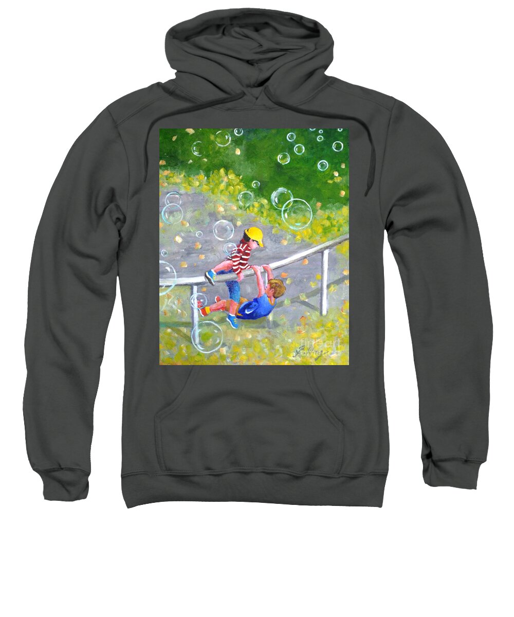 Boys Sweatshirt featuring the painting Childhood #1 by Betty M M Wong