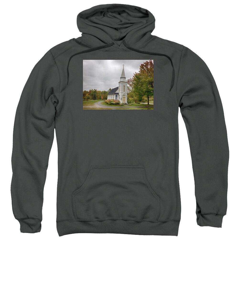 Autumn Sweatshirt featuring the photograph Church at Autumn by Patricia Dennis
